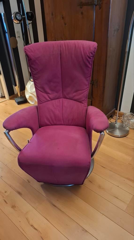 Tijdloze relaxfauteuil van De Toekomst meubelfabriek, Ophalen, Gebruikt, Minder dan 75 cm, Design