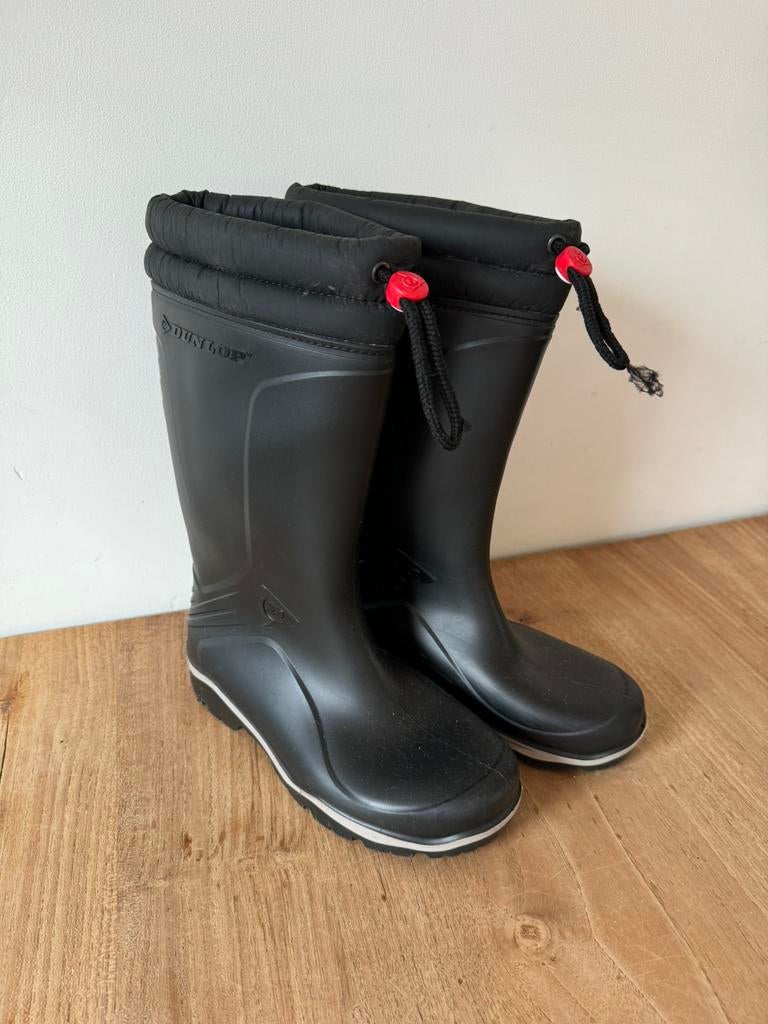 Dunlop gevoerde laarzen zwart mt37, Ophalen, Zo goed als nieuw, Regenlaarzen