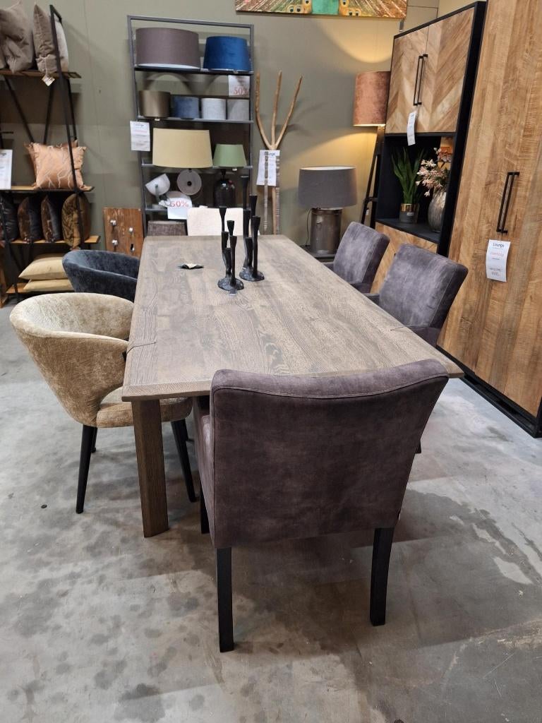 WEEKENDKNALLER: Eettafel Festum PTMD 240x100cm, Ophalen, Eikenhout, 50 tot 100 cm, Vijf personen of meer