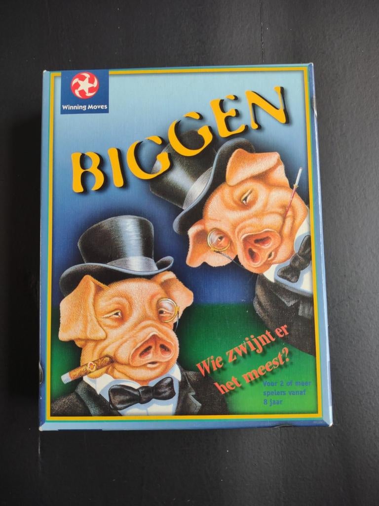 Biggen - dobbelspel van Winning Moves, Hobby en Vrije tijd, Gezelschapsspellen | Overige, Een of twee spelers, Ophalen of Verzenden