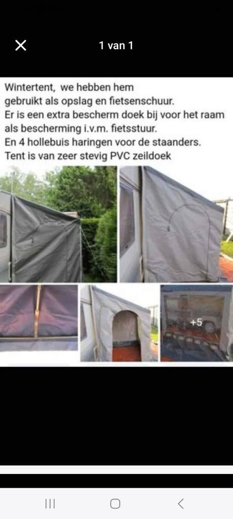 Winter tent, Ophalen