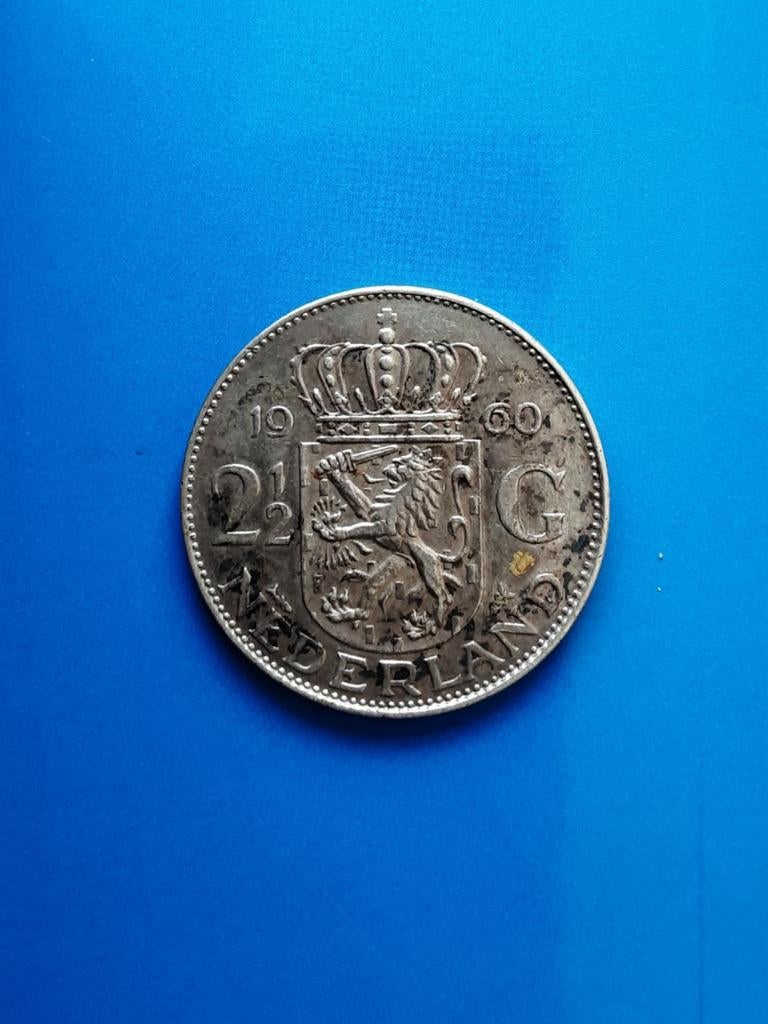 Rijksdaalder 1960 zilver, Koningin Juliana, Verzenden, Zilver, Losse munt