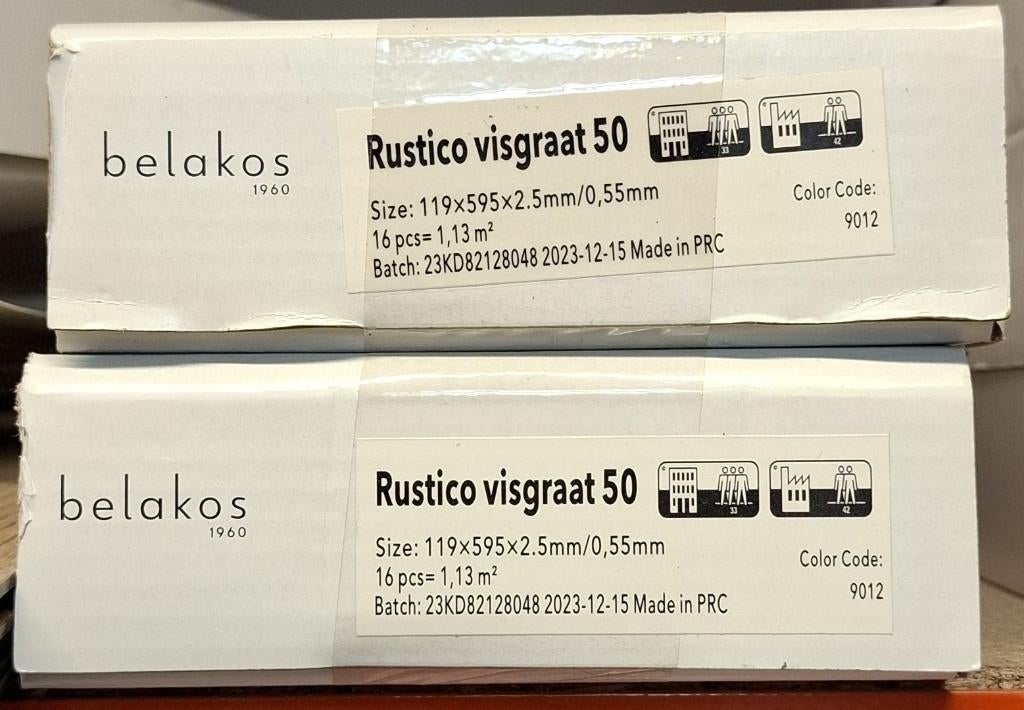 PVC Belakos Rustico visgraat 50, Ophalen, Overige typen, Nieuw, Minder dan 10 m²