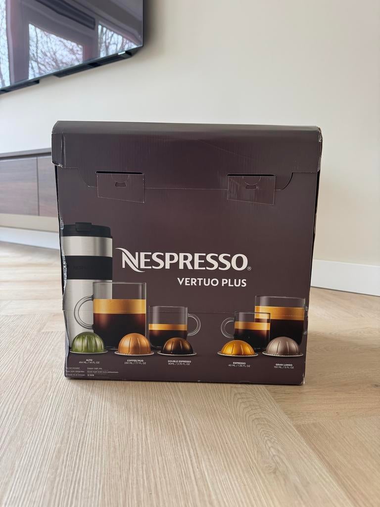 Nespresso Vertuo Plus - Nieuw in doos!, Witgoed en Apparatuur, Koffiezetapparaten, Nieuw, Koffiepads en cups, Koffiemachine, Afneembaar waterreservoir