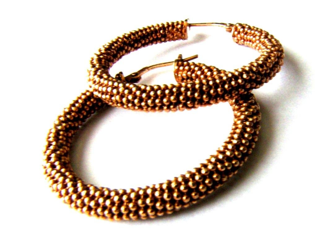 Prachtige 925 zilveren oorbellen creolen goud verguld Italy, Ophalen, Zilver, Oorbellen, Verguld