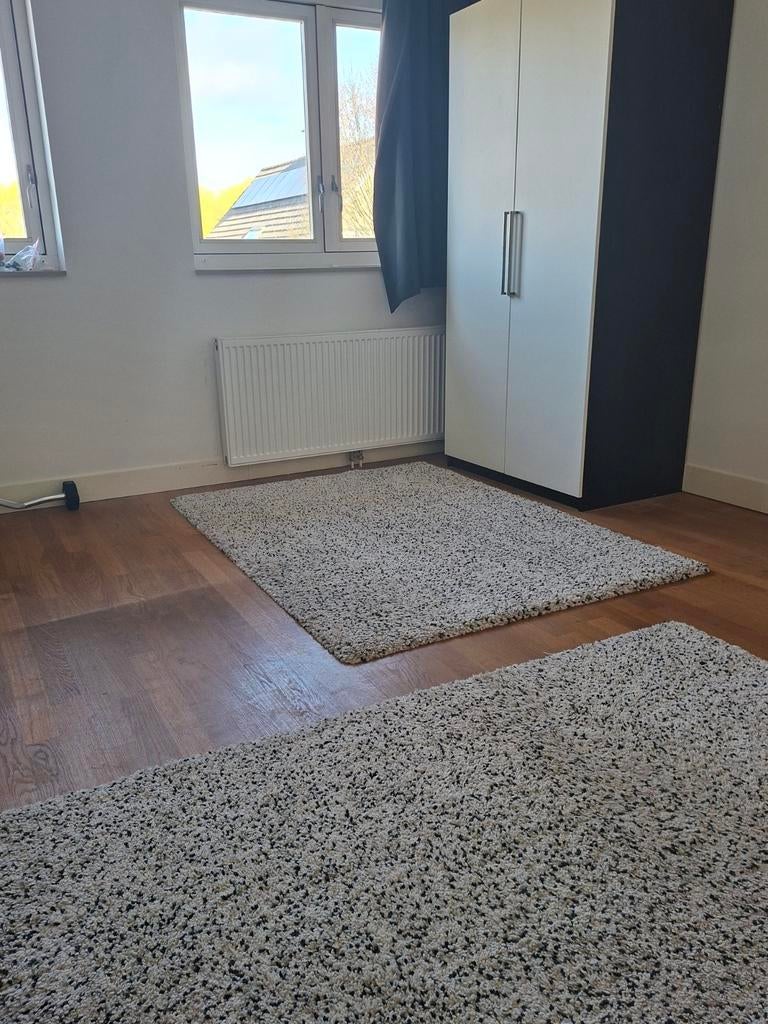 2 vloerkleden Vindum (IKEA), zwart/wit, Huis en Inrichting, Stoffering | Tapijten en Kleden, Ophalen, Gebruikt, 100 tot 150 cm