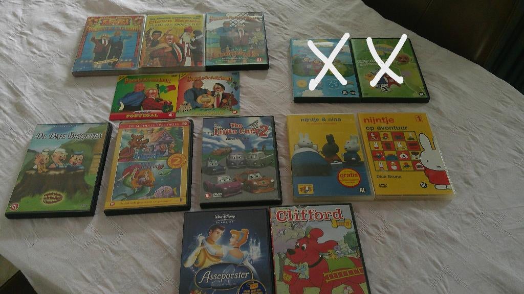12 kinder DVD's, Alle leeftijden, Ophalen of Verzenden, Zo goed als nieuw