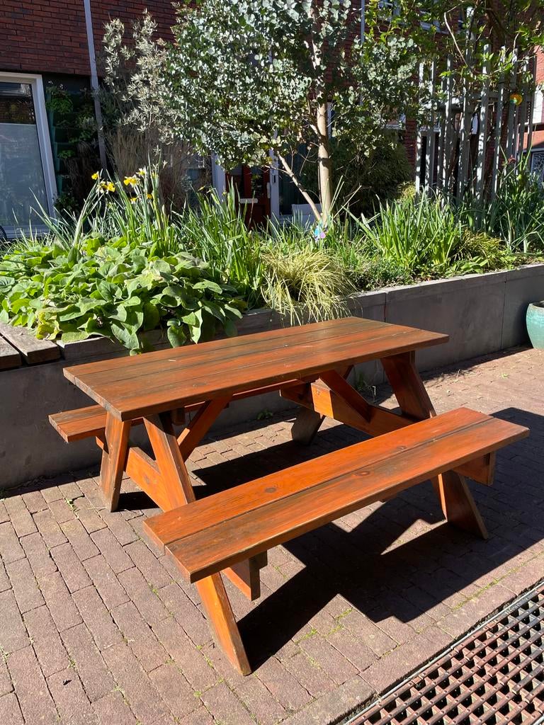 Houten Picknicktafel voor Kinderen, Gebruikt, Rechthoekig, Hout, Ophalen