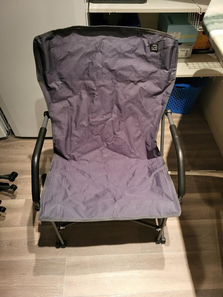 Grijze ANWB HUMAN NATURE Camping/visstoel inklapbaar, Caravans en Kamperen, Kampeeraccessoires, Zo goed als nieuw, Ophalen of Verzenden