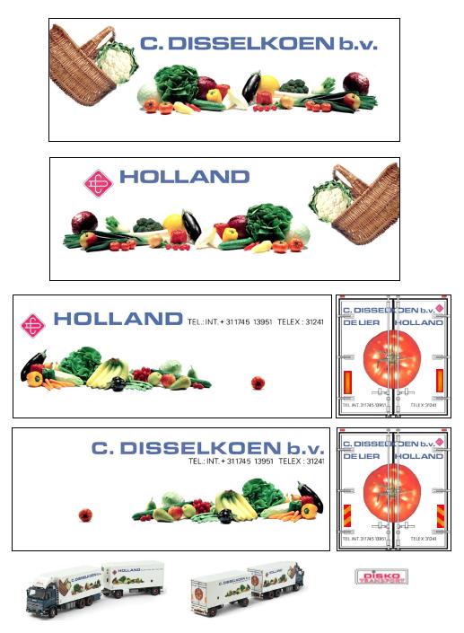 Vrachtauto decal 1:50 Disselkoen transport ( combi ), Verzenden, Nieuw, Bus of Vrachtwagen, Overige merken