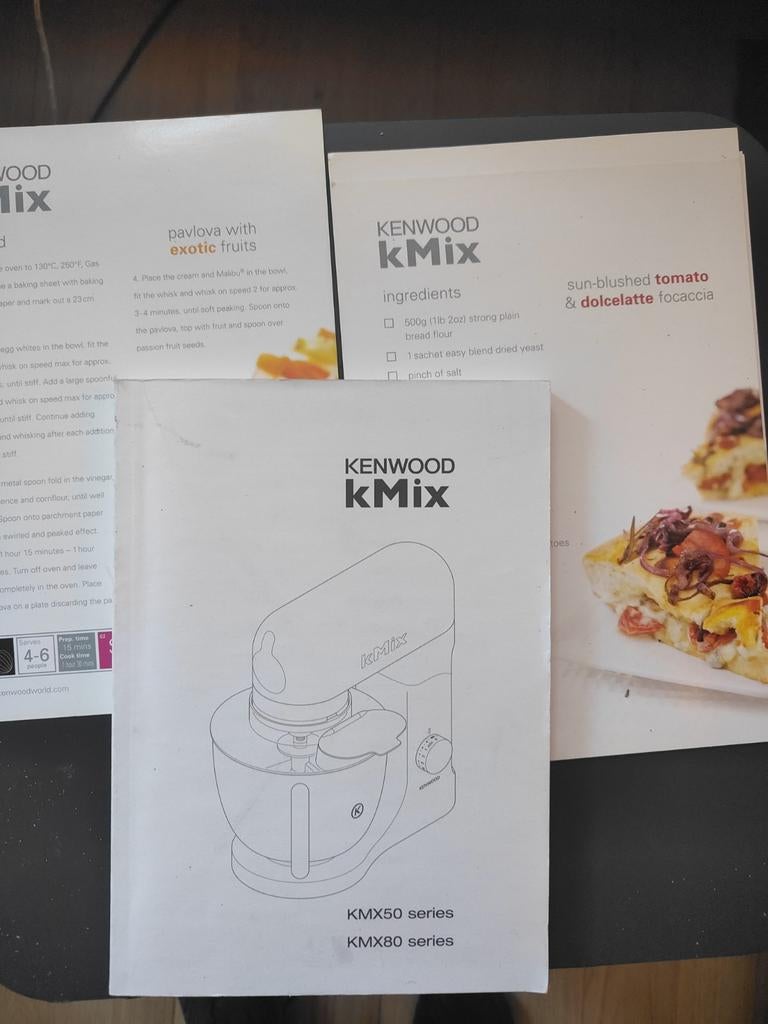 Kenwood kMix KMX50 Keukenmachine Donkerrood met Accessoires, 4 liter of meer, Gebruikt, 3 snelheden of meer, Ophalen of Verzenden