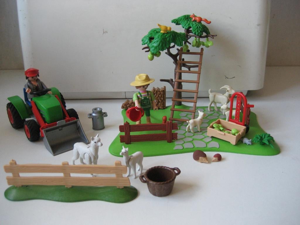 playmobil appeloogst met tractor geiten en alpaca's, Ophalen of Verzenden, Zo goed als nieuw