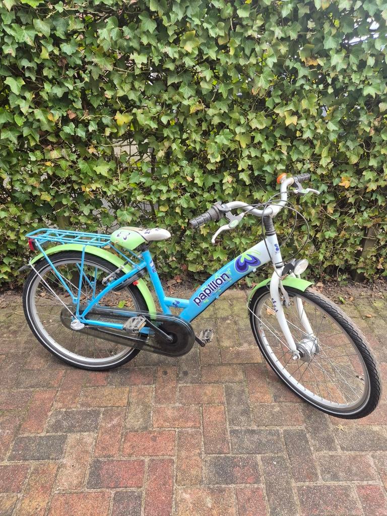 24 inch papilon kinderfiets, Fietsen en Brommers, Fietsen | Meisjes, Ophalen, Gebruikt, 24 inch, Versnellingen