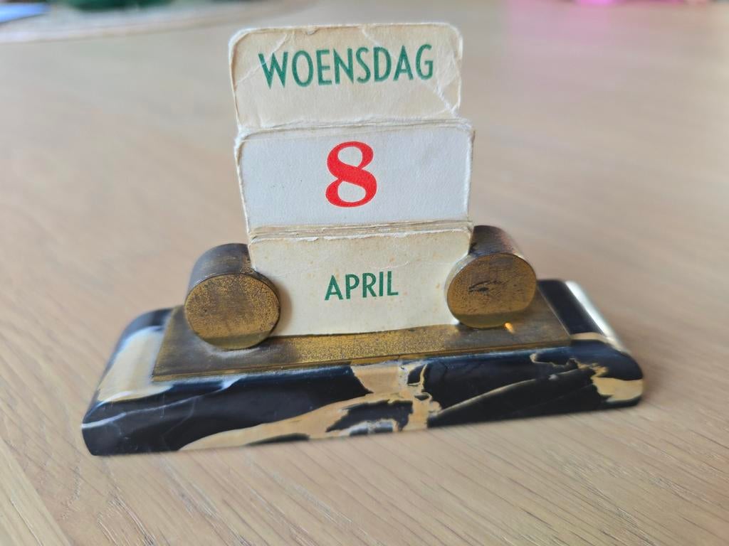 Antieke Franse Art Deco eeuwig durende bureaukalender €49, Antiek en Kunst, Antiek | Kantoor en Zakelijk, Ophalen of Verzenden