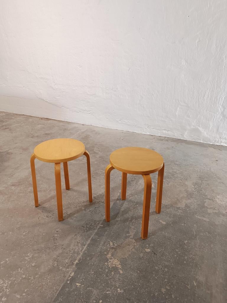 Set of 2 vintage Alvar Aalto for Artek kruks, Ophalen, Tweedehands, Tweedehands, Hout