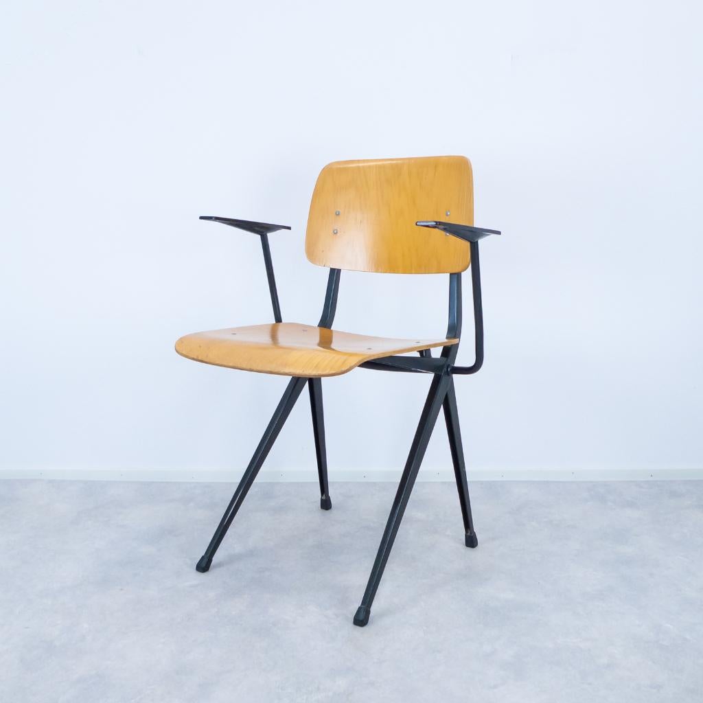 vintage stoel Marko industrieel hout 60s 70s, Huis en Inrichting, Gebruikt, Overige kleuren, -, Ophalen of Verzenden