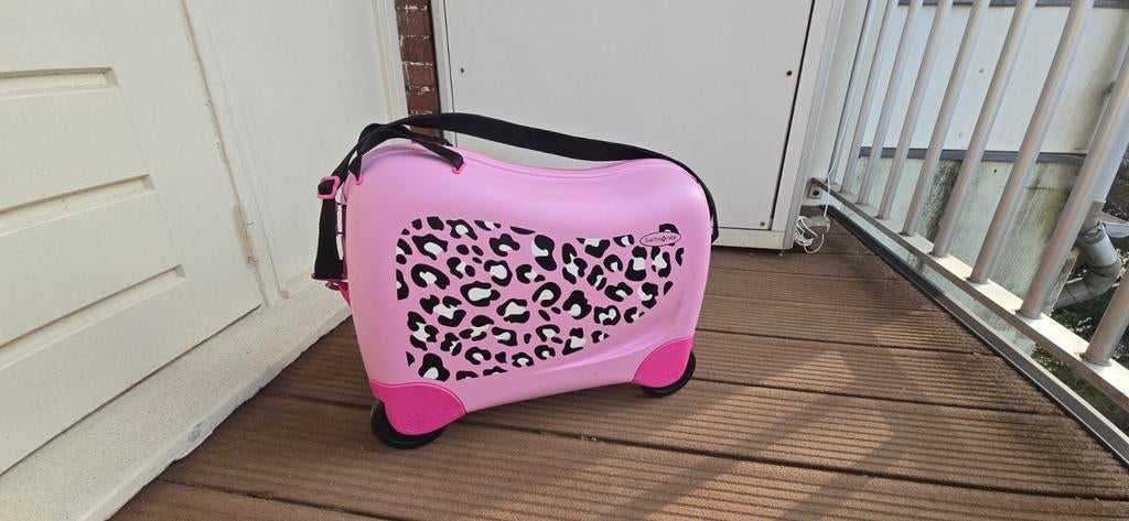Roze Samsonite kinderkoffer - Zo goed als nieuw, Hard kunststof, Minder dan 50 cm, Zo goed als nieuw, Minder dan 35 cm
