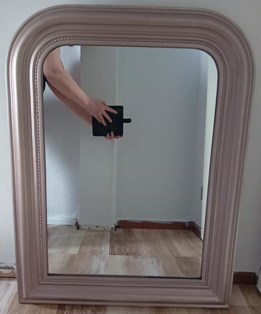 oudroze  boogspiegel, Huis en Inrichting, Woonaccessoires | Spiegels, Ophalen, Ovaal, Minder dan 100 cm