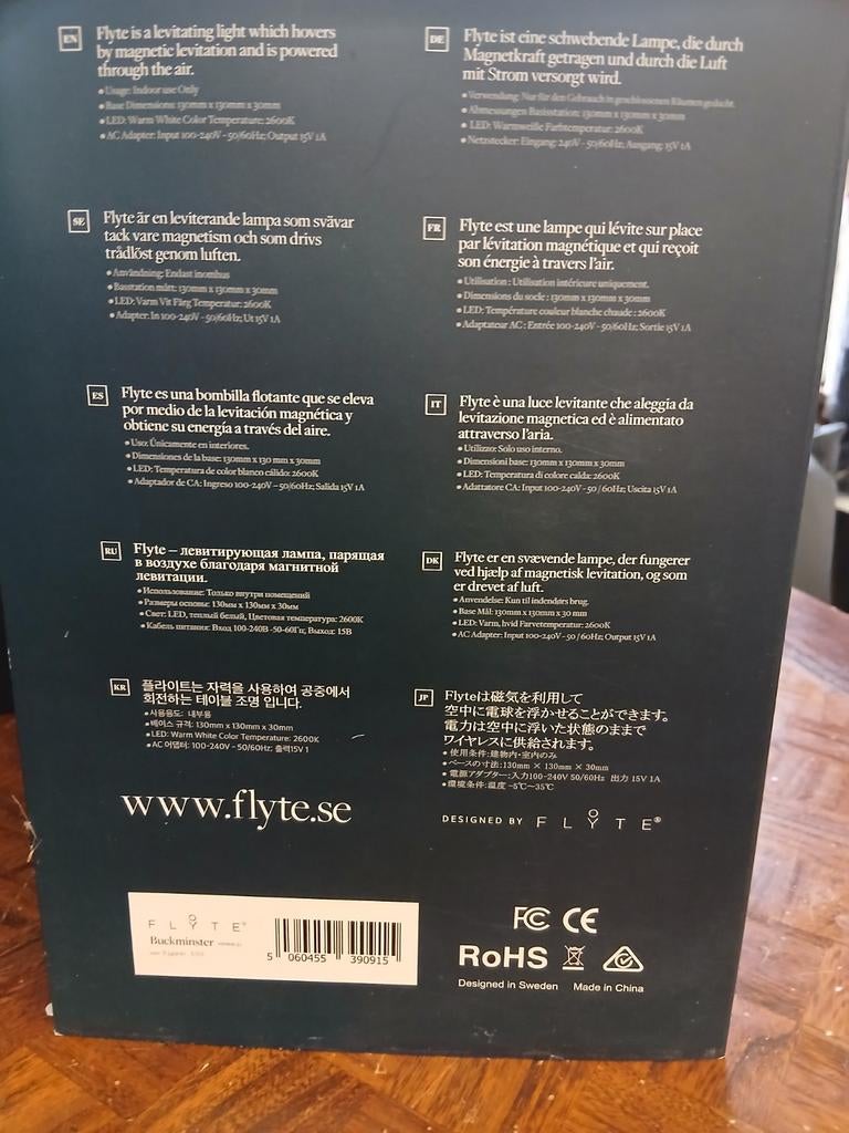 FLYTE Zwevende Gloeilamp - Unieke Decoratie, Stockholm, Zweden, Ophalen of Verzenden, FLYTE, Modern, minimalistisch, futuristisch