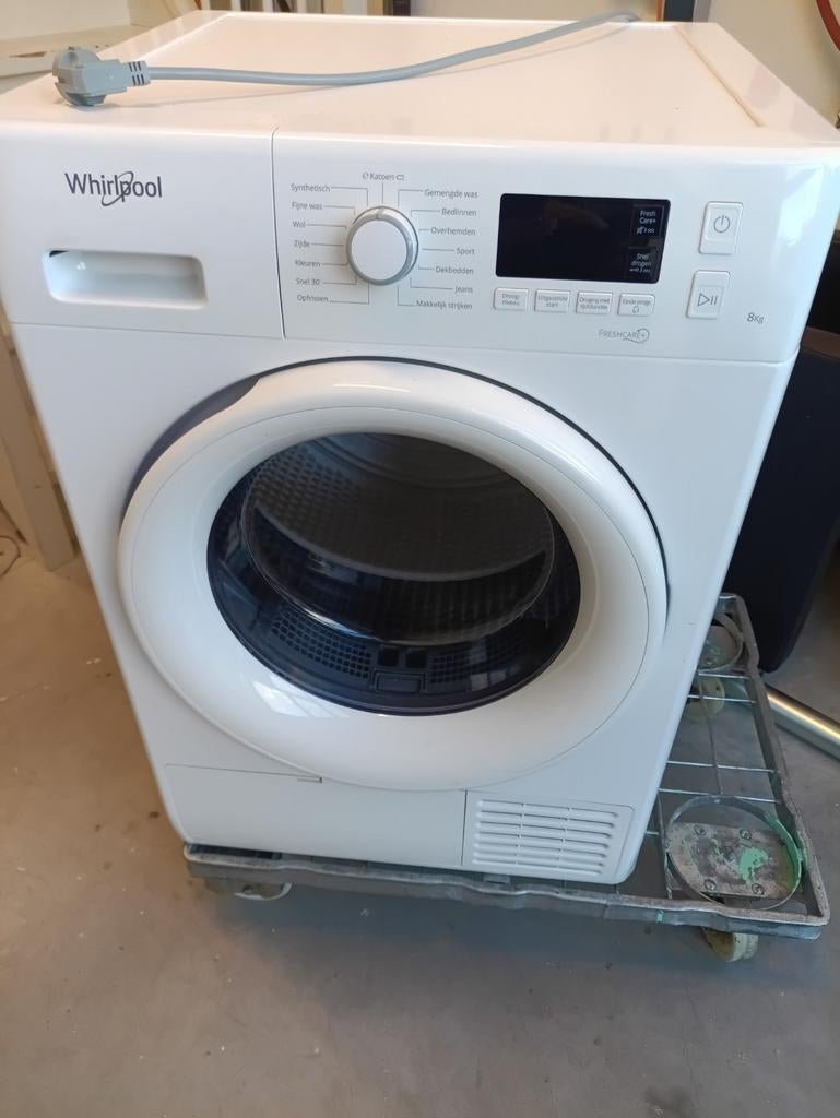 Whirlpool FreshCare+ condensdroger 8kg, Ophalen, Anti-kreukfase, 8 tot 10 kg, Zo goed als nieuw