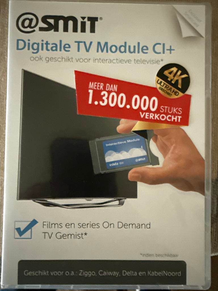 @SMIT Digitale TV Module CI+ 4K Ultra HD Geschikt, Audio, Tv en Foto, Decoders en Harddiskrecorders, Ophalen of Verzenden, Zo goed als nieuw