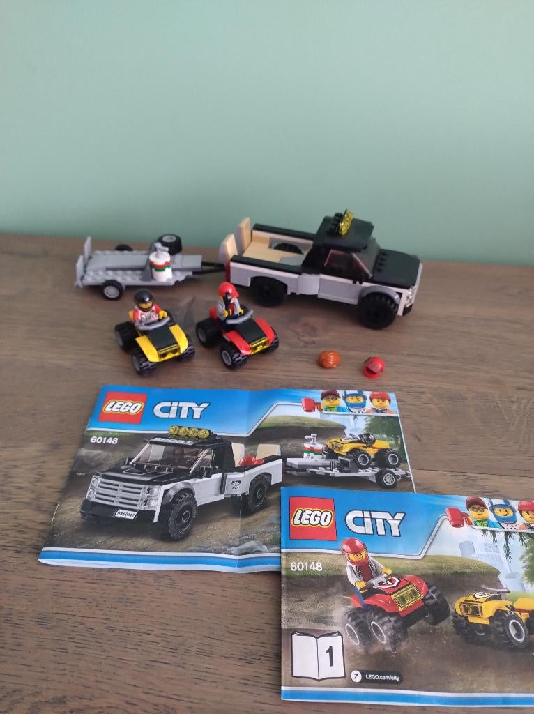 Lego City 60148 ATV Raceteam, Ophalen of Verzenden, Zo goed als nieuw, Complete set, Lego