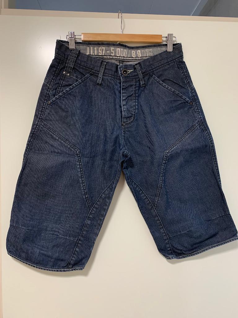 Blauwe korte jongens spijkerbroek maat S, Blauw, Ophalen of Verzenden, Zo goed als nieuw, Jack & Jones