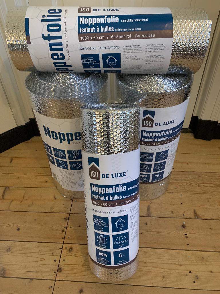 Iso de Luxe noppen isolatiefolie, Nieuw, 15 m² of meer, Ophalen, Minder dan 4 cm