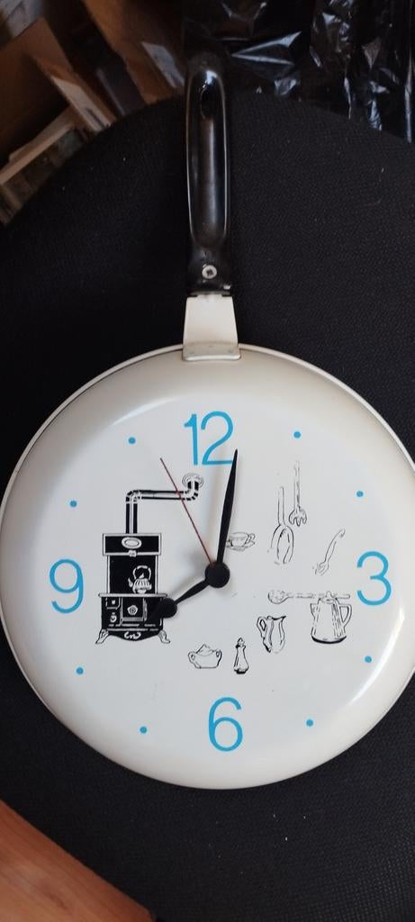 Keukenklok koekenpan, Ophalen of Verzenden, Rvs, Koekenpan of Braadpan