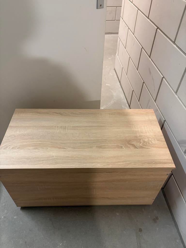 IKEA Speelgoedkist met klep - Licht hout, Ophalen, 50 tot 100 cm, Zo goed als nieuw, 75 tot 100 cm