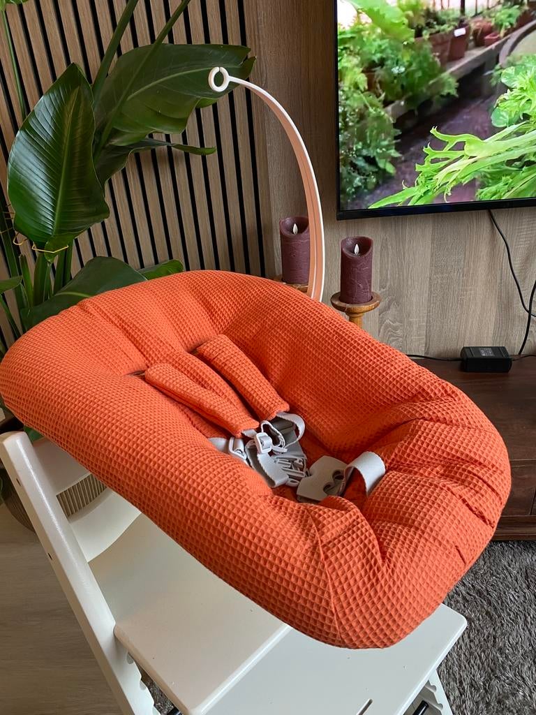 Wafel stof hoes met dikke vulling voor Newborn set stokke, Ophalen of Verzenden, Nieuw, Meegroeistoel, Stoelverkleiner