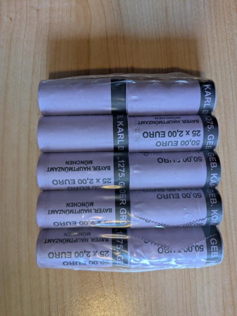 2 euro Karel de grote Duitsland 2023 D unc 10 in krimpfolie, Postzegels en Munten, Ophalen of Verzenden, Duitsland, 2 euro, Setje