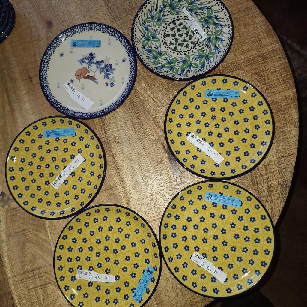 Gebaksbordjes Bunzlau Castle Pools keramiek-nieuw, Keramiek, Nieuw, Ophalen of Verzenden, Bord(en)