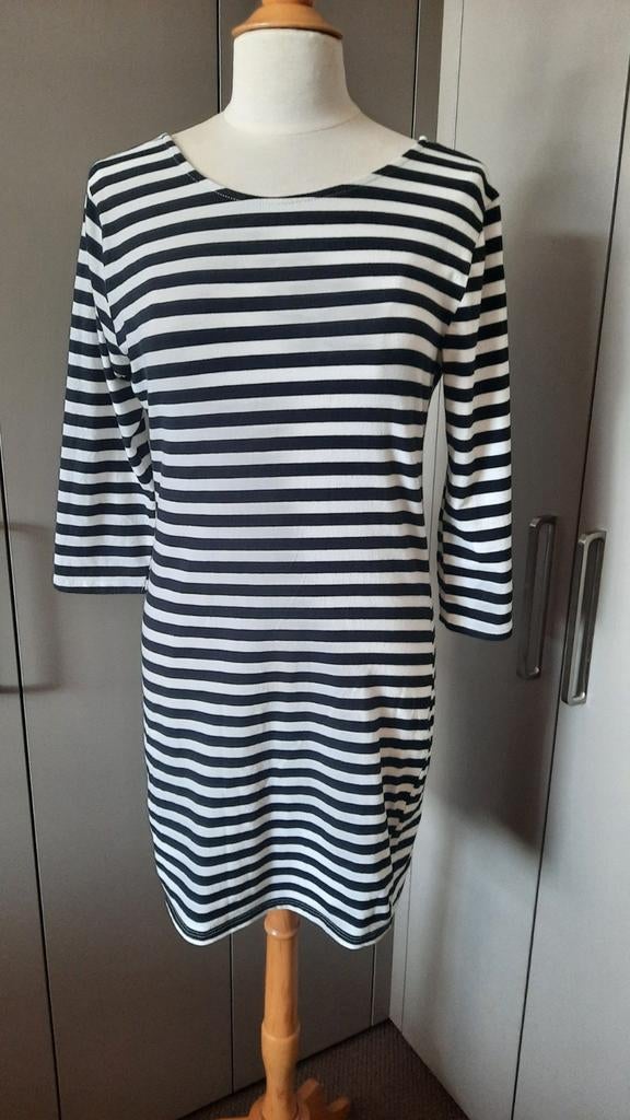 Minijurk Tuniek Top Trui strech zwart / wit gestreept, Maat 38/40 (M), Zwart, Ophalen of Verzenden, Zo goed als nieuw