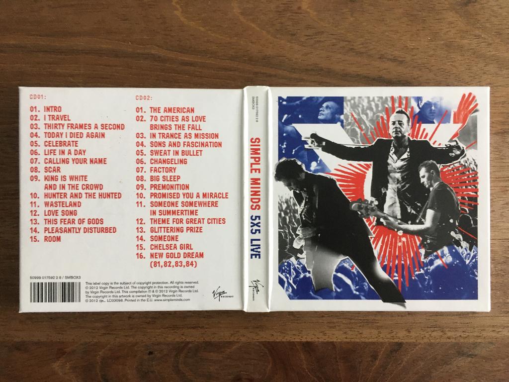 2Cd Box Simple Minds 5X5 Live Limited Edt met Poster ZGAN, Ophalen of Verzenden, 2000 tot heden, Zo goed als nieuw, Boxset