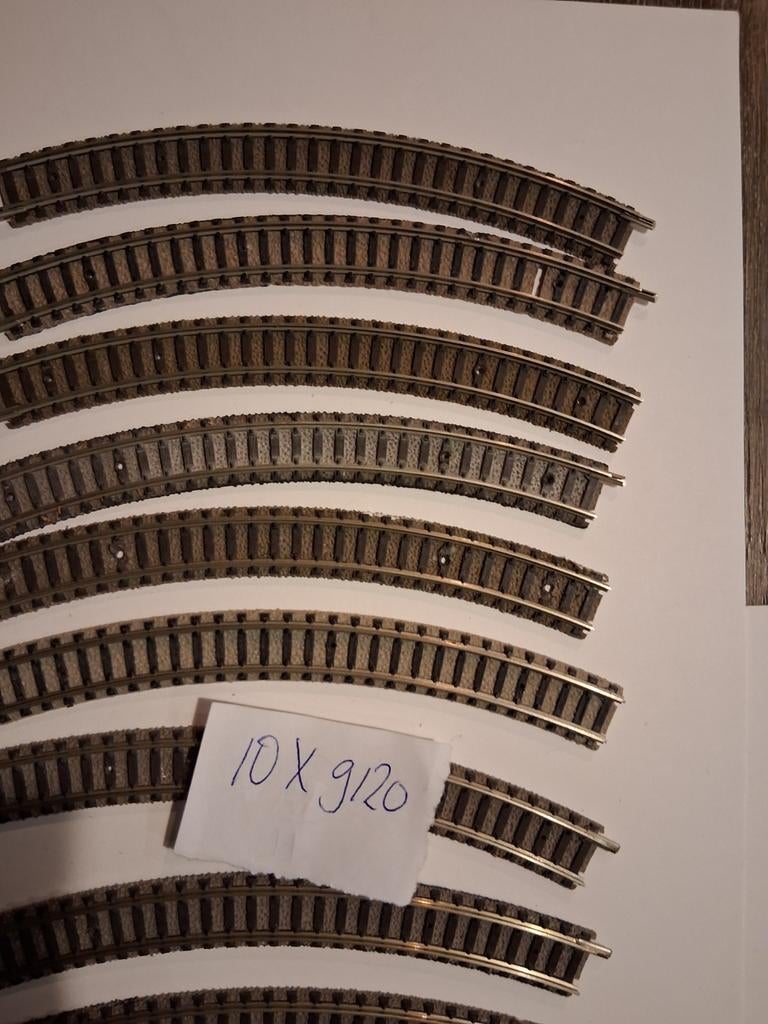 Set van 10 fleischmann bocht 9120, Hobby en Vrije tijd, Modeltreinen | N-Spoor, Gebruikt, Gelijkstroom, Fleischmann, Rails