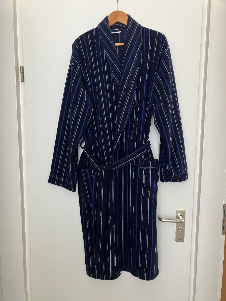 Donker Blauw bewerkte Ochtendjas maat M, Kleding | Heren, Ophalen of Verzenden, Zo goed als nieuw, Maat 48/50 (M), Canda