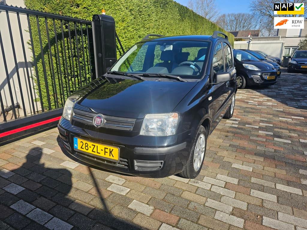 Fiat Panda 1.2 Emotion 2008 Clima Lage Km LM Nw Apk, Gebruikt, Zwart, Origineel Nederlands, Bedrijf