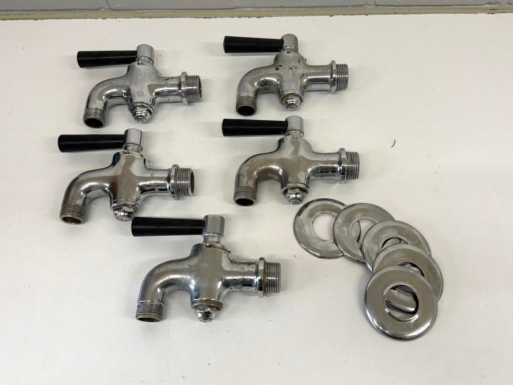 oude bronzen tap vloeistof olie kranen kraan met rozet, Ophalen of Verzenden