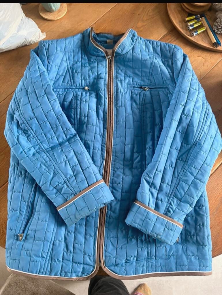 Licht blauw jas, Verzenden, Zo goed als nieuw, Maat 42/44 (L), Blauw