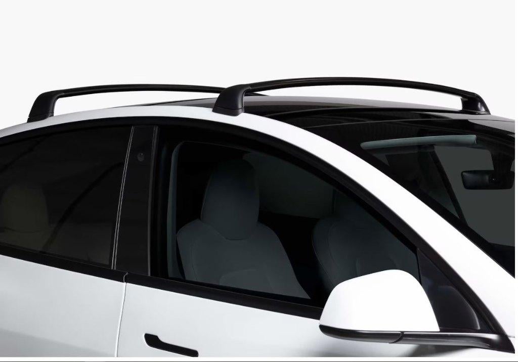 Officiële Tesla model Y dakdragers te huur (met dakkoffer), Auto diversen, Dakdragers, Ophalen, Zo goed als nieuw