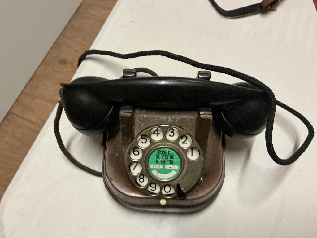 Antieke kopere telefoon, Antiek en Kunst, Ophalen, Koper