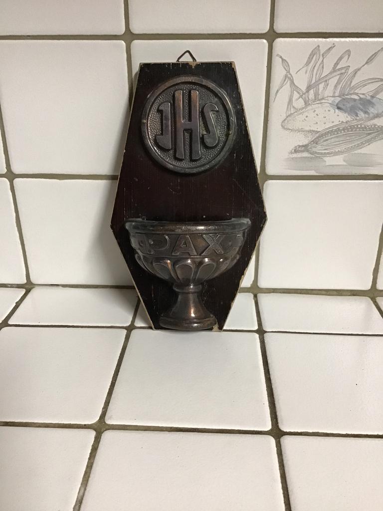 Vintage wijwatervat, Antiek en Kunst, Ophalen of Verzenden