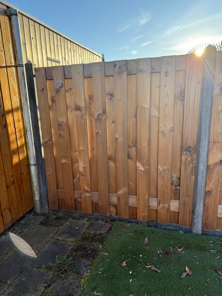 Schuttinghout 180x180cm met antraciet steek, Tuin en Terras, Minder dan 3 meter, Ophalen of Verzenden, Hout, 1 tot 2 meter