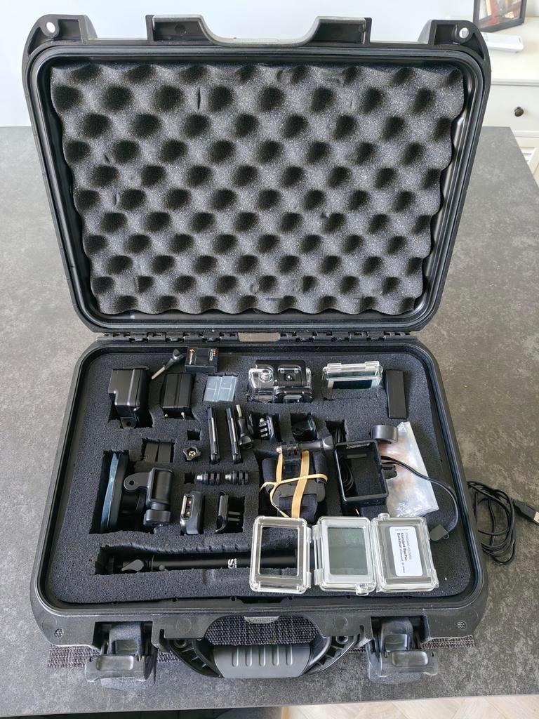 GoPro 3 Black met uitgebreide accessoirekit in kist, Ophalen of Verzenden, GoPro