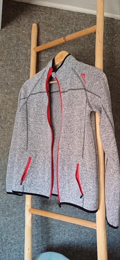 Crivit Outdoor fleece vest grijs met rode rits, Kleding | Dames, Ophalen, Zo goed als nieuw, Maat 34 (XS) of kleiner, Rood