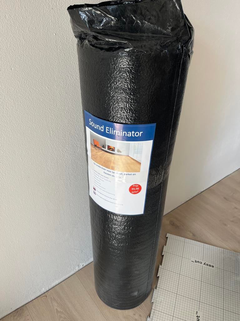 Nieuwe ondervloerrol Sound Eliminator 27m2 laminaat/parket, Ophalen, Overige typen, Nieuw, 10 m² of meer