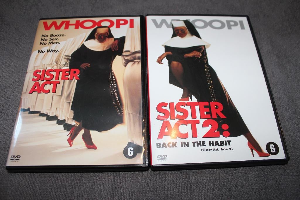 DVD Sister Act 1 + 2, Vanaf 6 jaar, Ophalen of Verzenden, Gebruikt, Overige genres