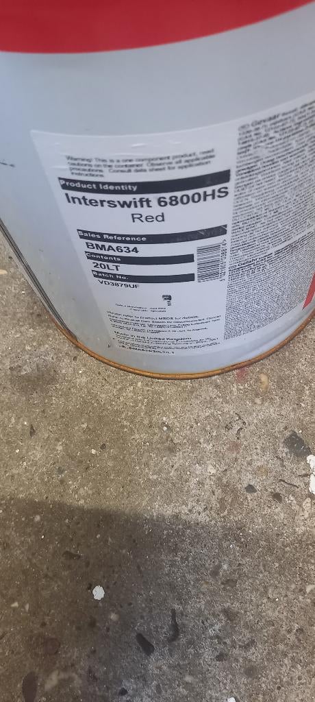 International Antifouling Interswift 6800 hs 12-13 liter red, Doe-het-zelf en Verbouw, Verf, Beits en Lak, 10 tot 15 liter, Ophalen
