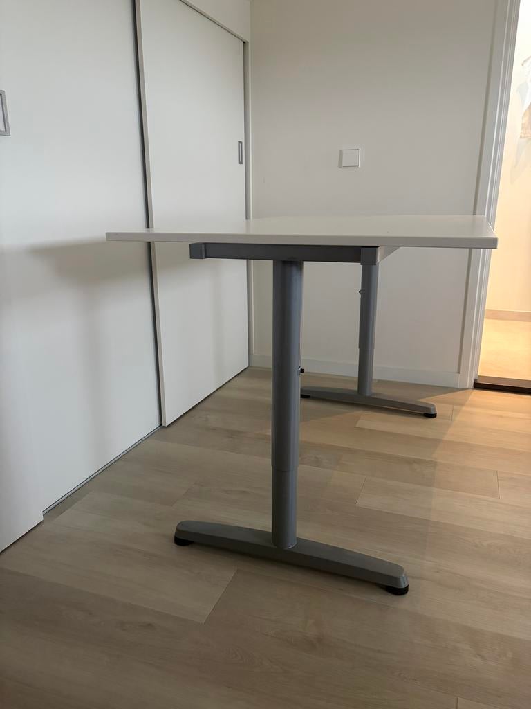IKEA Galant bureautafel 120 x 80, Ophalen, Gebruikt, Metaal, In hoogte verstelbaar